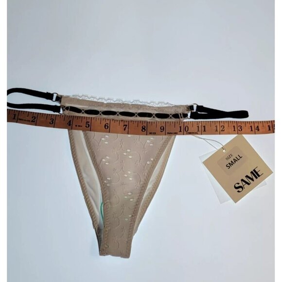 SAME Los Angeles  Swim Bikiny Bottom High-Rise Size Small Underwire White Demi - Picture 7 of 9